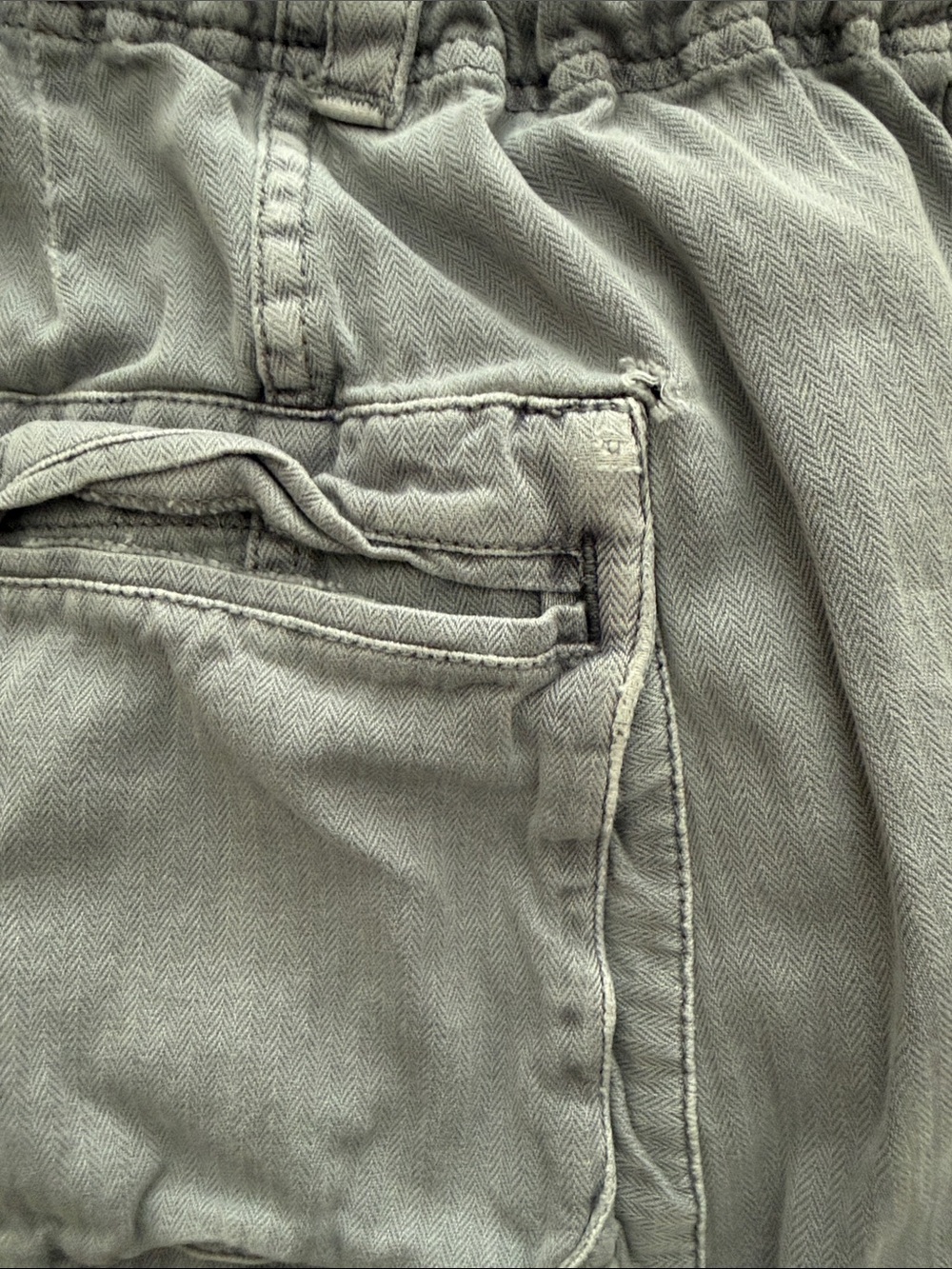 Free People Light Gray Relaxed Cargo Jeans with Drawstring - Picture 10 of 11